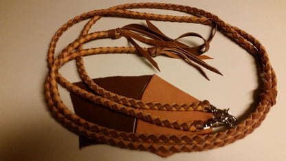 "The Trail Rider "6.5' Braided Leather Split Reins - Sedona Leather Company L.L.C.  - 7