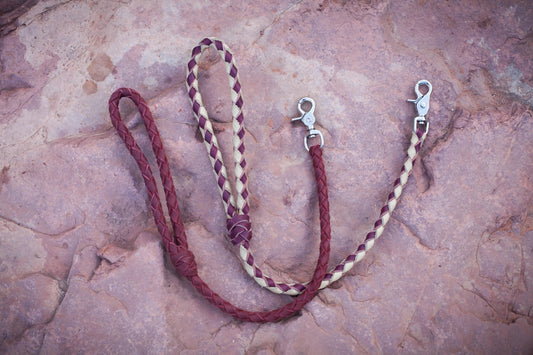 2' Braided Leather Dog leash - Sedona Leather Company L.L.C.  - 1