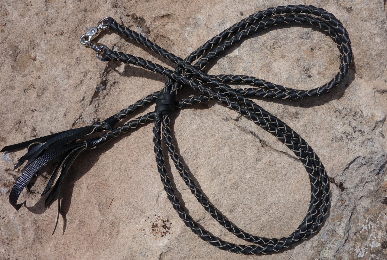 "The Trail Rider "6.5' Braided Leather Split Reins - Sedona Leather Company L.L.C.  - 2