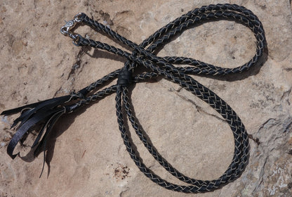 "The Trail Rider "6.5' Braided Leather Split Reins - Sedona Leather Company L.L.C.  - 2