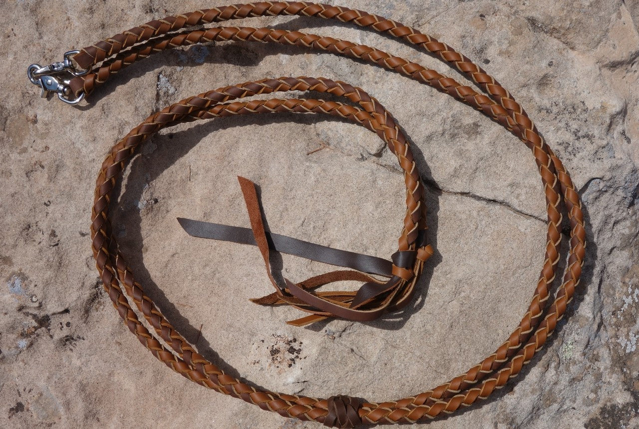 "The Trail Rider "6.5' Braided Leather Split Reins - Sedona Leather Company L.L.C.  - 3