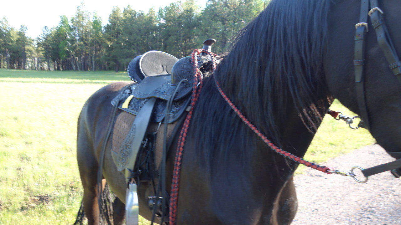 "The Trail Rider "6.5' Braided Leather Split Reins - Sedona Leather Company L.L.C.  - 1