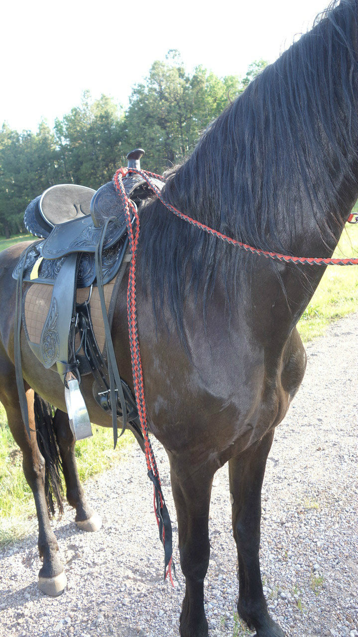 "The Trail Rider "6.5' Braided Leather Split Reins - Sedona Leather Company L.L.C.  - 11