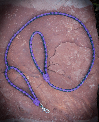 The Metropolitan Dog Leash (Two Handle Braided Leather 5' Dog Leash) - Sedona Leather Company L.L.C.  - 1