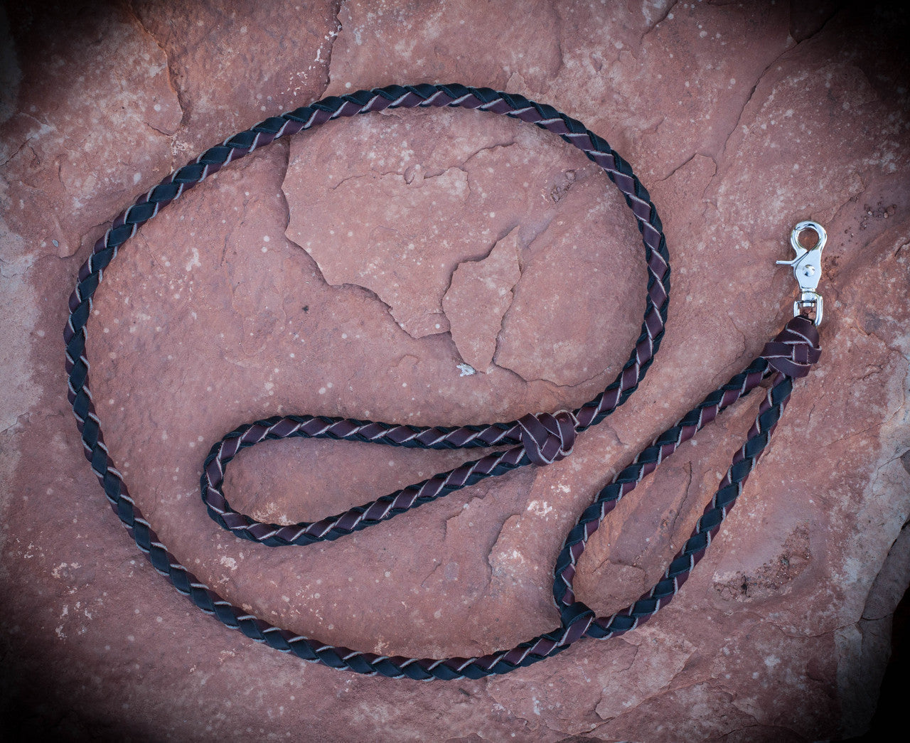 The Metropolitan Dog Leash (Two Handle Braided Leather 5' Dog Leash) - Sedona Leather Company L.L.C.  - 6