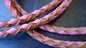 2' Braided Leather Dog Leash