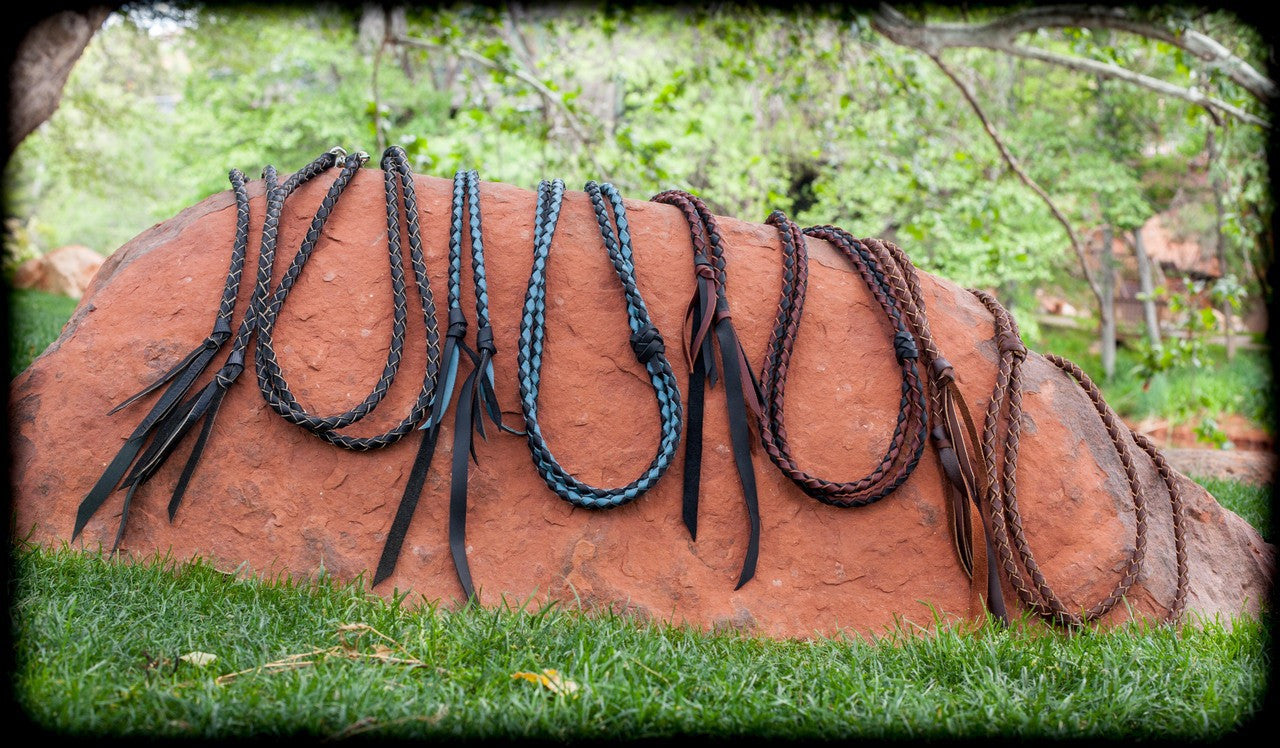 "The Trail Rider "6.5' Braided Leather Split Reins - Sedona Leather Company L.L.C.  - 5