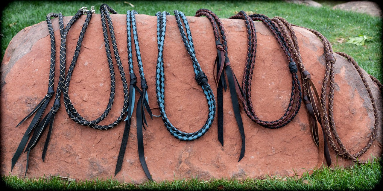 Braided Leather 8.5' Romel Horse Reins - Sedona Leather Company L.L.C.  - 5
